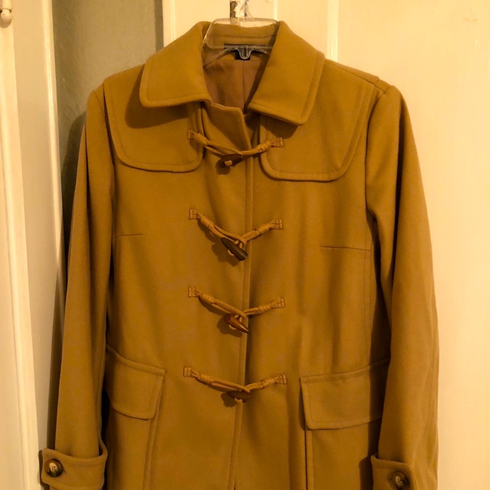 Tan pea coat tan lining